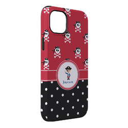 Pirate & Dots iPhone Case - Rubber Lined - iPhone 14 Plus (Personalized)