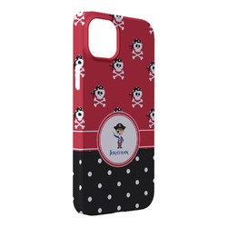 Pirate & Dots iPhone Case - Plastic - iPhone 14 Pro Max (Personalized)