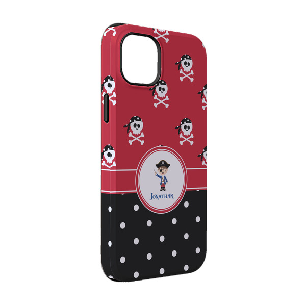 Custom Pirate & Dots iPhone Case - Rubber Lined - iPhone 14 (Personalized)
