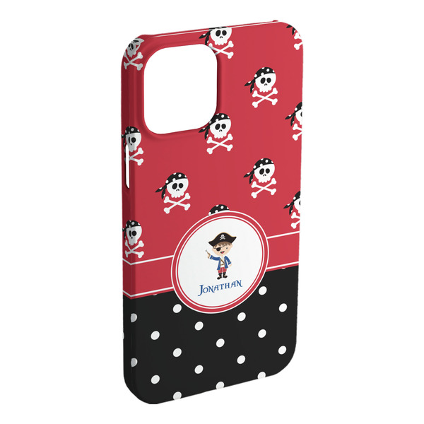 Custom Pirate & Dots iPhone Case - Plastic (Personalized)