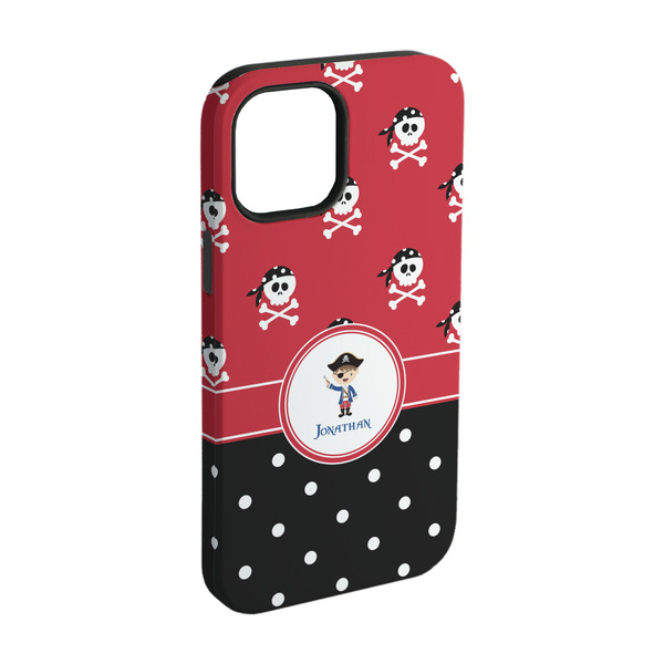 Custom Pirate & Dots iPhone Case - Rubber Lined - iPhone 15 (Personalized)