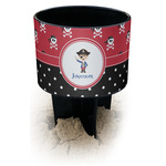 Pirate & Dots Black Beach Spiker Drink Holder (Personalized)