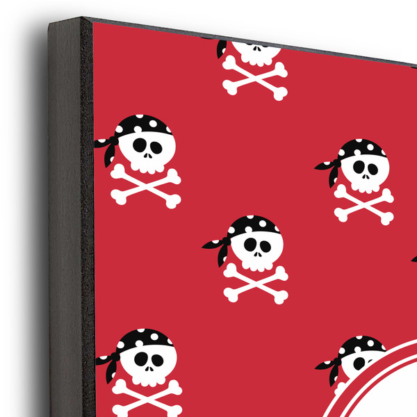 Girl's Pirate & Dots 11x14 Wood Print - Closeup