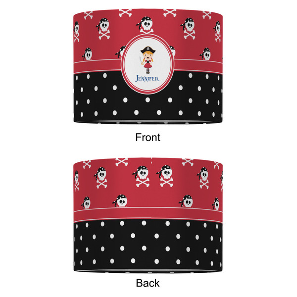 Girl's Pirate & Dots 12" Drum Lampshade - APPROVAL (Fabric)
