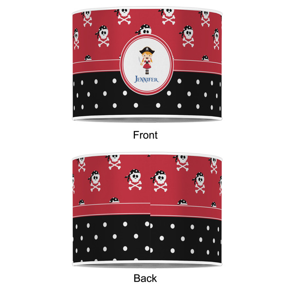 Girl's Pirate & Dots 12" Drum Lampshade - APPROVAL (Poly Film)