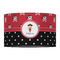 Girl's Pirate & Dots 12" Drum Lampshade - FRONT (Fabric)