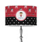 Girl's Pirate & Dots 12" Drum Lamp Shade - Poly-film (Personalized)