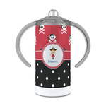 Girl's Pirate & Dots 12 oz Stainless Steel Sippy Cup (Personalized)
