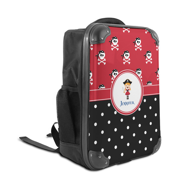 Girl's Pirate & Dots 15" Backpack - ANGLE VIEW