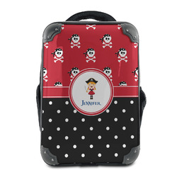 Girl's Pirate & Dots 15" Hard Shell Backpack (Personalized)
