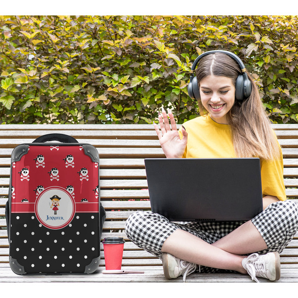 Girl's Pirate & Dots 15" Backpack - LIFESTYLE