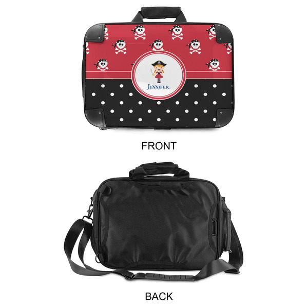 Girl's Pirate & Dots 15" Hard Shell Briefcase - APPROVAL
