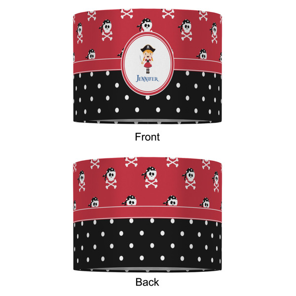 Girl's Pirate & Dots 16" Drum Lampshade - APPROVAL (Fabric)