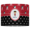 Girl's Pirate & Dots 16" Drum Lampshade - FRONT (Fabric)