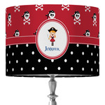 Girl's Pirate & Dots 16" Drum Lamp Shade - Fabric (Personalized)