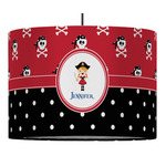 Girl's Pirate & Dots Drum Pendant Lamp (Personalized)