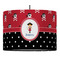Girl's Pirate & Dots Drum Pendant Lamp (Personalized)