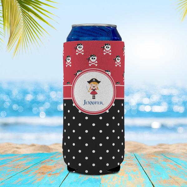 Girl's Pirate & Dots 16oz Can Sleeve - LIFESTYLE