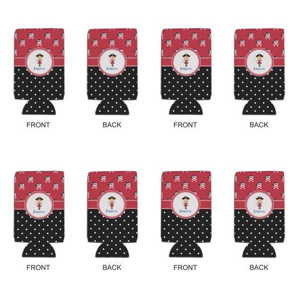 Girl's Pirate & Dots 16oz Can Sleeve - Set of 4 - APPROVAL