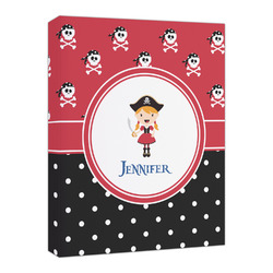Girl's Pirate & Dots Canvas Print - 16x20 (Personalized)