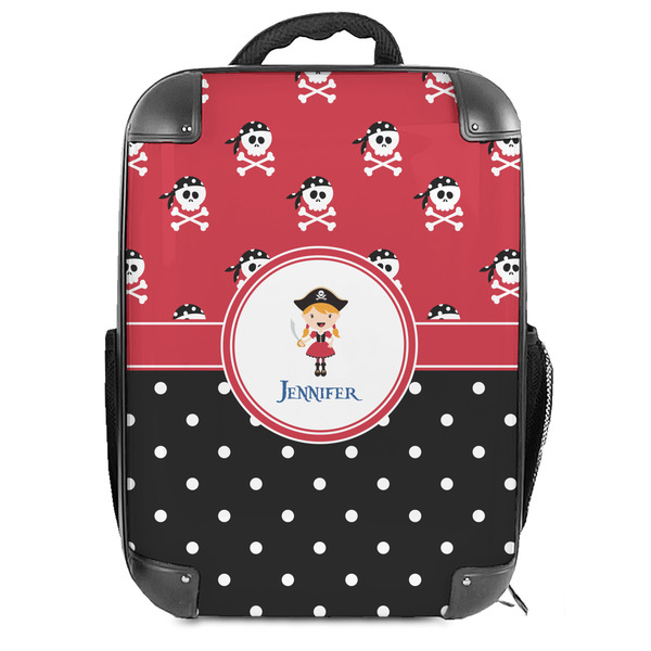 Custom Girl's Pirate & Dots Hard Shell Backpack (Personalized)