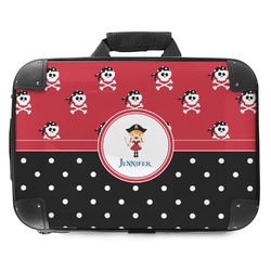 Girl's Pirate & Dots Hard Shell Briefcase - 18" (Personalized)
