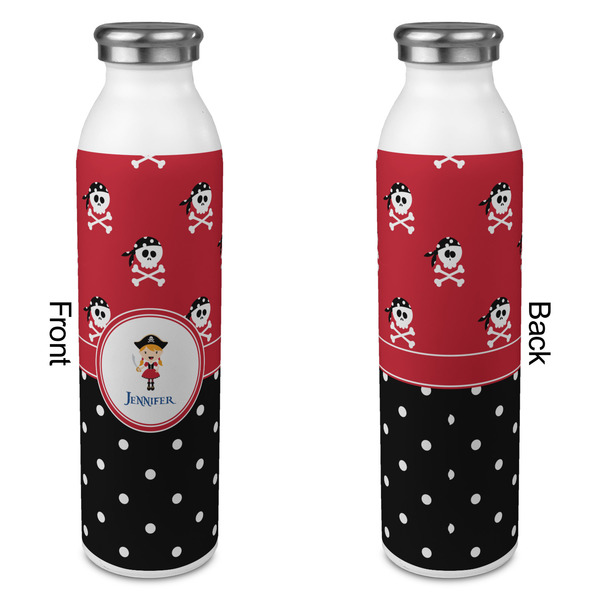 Girl's Pirate & Dots 20oz Water Bottles - Full Print - Approval
