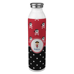 Girl's Pirate & Dots 20oz Stainless Steel Water Bottle - Full Print (Personalized)