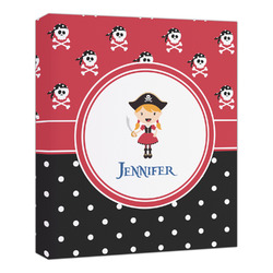 Girl's Pirate & Dots Canvas Print - 20x24 (Personalized)