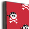 Girl's Pirate & Dots 20x24 Wood Print - Closeup