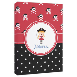 Girl's Pirate & Dots Canvas Print - 20x30 (Personalized)