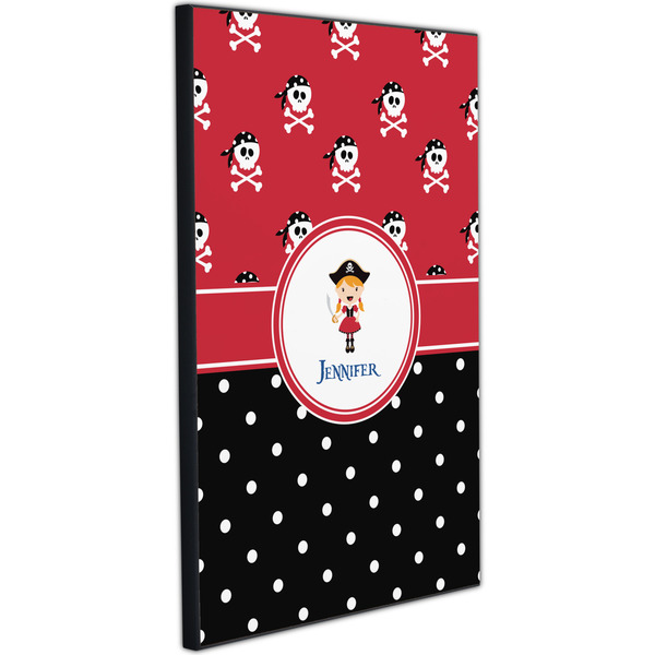 Girl's Pirate & Dots 20x30 Wood Print - Angle View