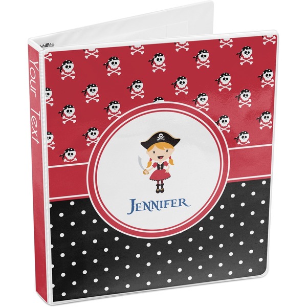Girl's Pirate & Dots 3-Ring Binder 3/4 - Main