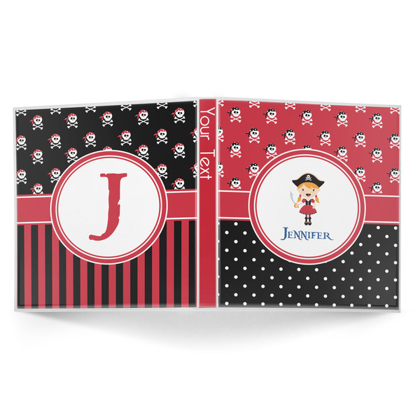 Girl's Pirate & Dots 3-Ring Binder Approval- 1in