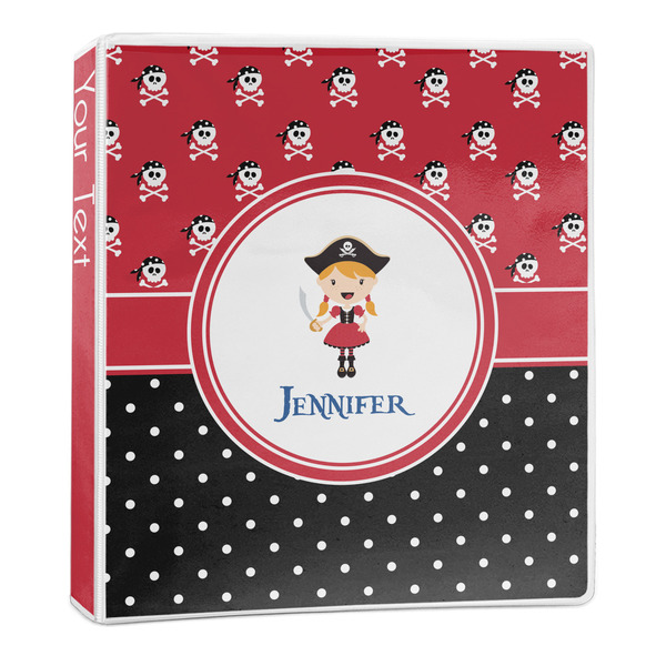 Girl's Pirate & Dots 3-Ring Binder Main- 1in