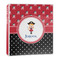 Girl's Pirate & Dots 3-Ring Binder - 1 inch (Personalized)