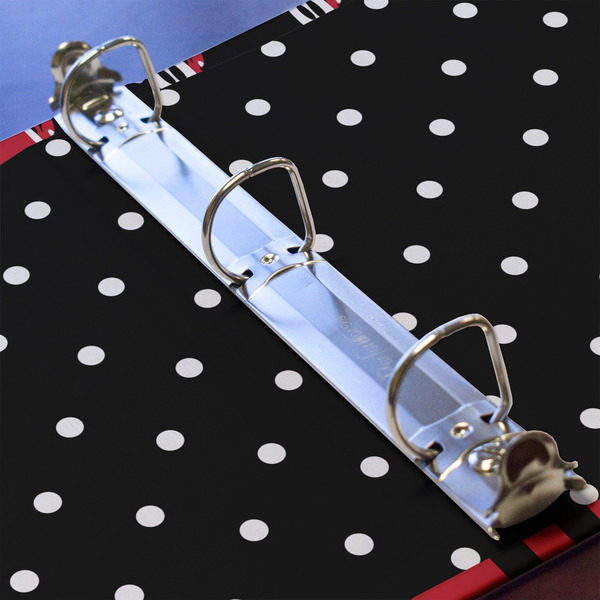 Girl's Pirate & Dots 3 Ring Binders - Full Wrap - 1" - DETAIL