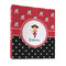 Girl's Pirate & Dots 3 Ring Binders - Full Wrap - 1" - FRONT