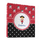 Girl's Pirate & Dots 3 Ring Binder - Full Wrap - 1" (Personalized)
