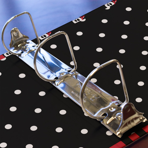 Girl's Pirate & Dots 3 Ring Binders - Full Wrap - 2" - DETAIL
