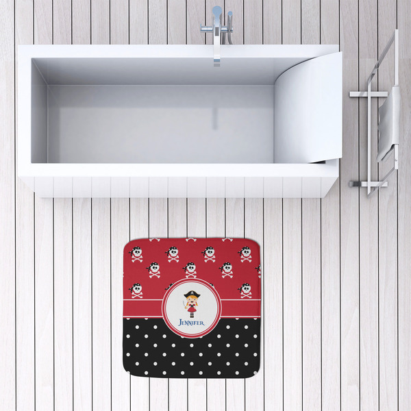 Girl's Pirate & Dots 48x48 Foam Memory Mat - LIFESTYLE