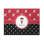 Girl's Pirate & Dots 5' x 7' Patio Rug (Personalized)