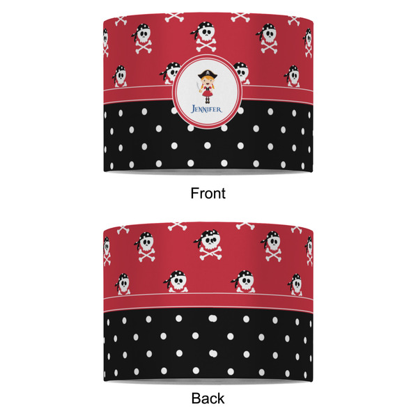 Girl's Pirate & Dots 8" Drum Lampshade - APPROVAL (Fabric)