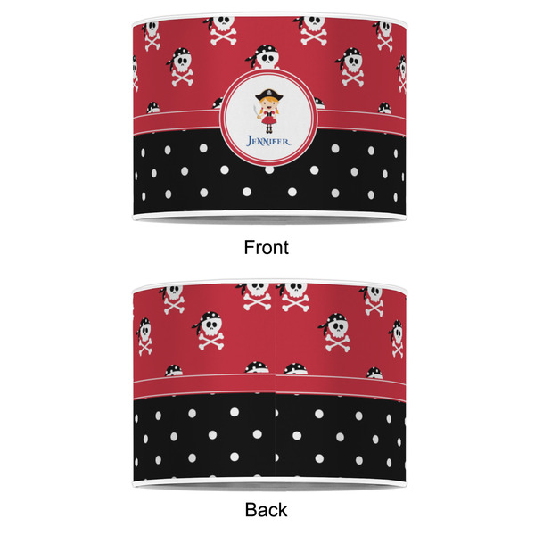 Girl's Pirate & Dots 8" Drum Lampshade - APPROVAL (Poly Film)