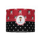 Girl's Pirate & Dots 8" Drum Lampshade - FRONT (Fabric)