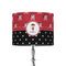 Girl's Pirate & Dots 8" Drum Lampshade - ON STAND (Fabric)