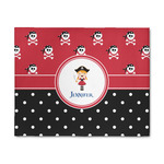 Girl's Pirate & Dots 8' x 10' Indoor Area Rug (Personalized)