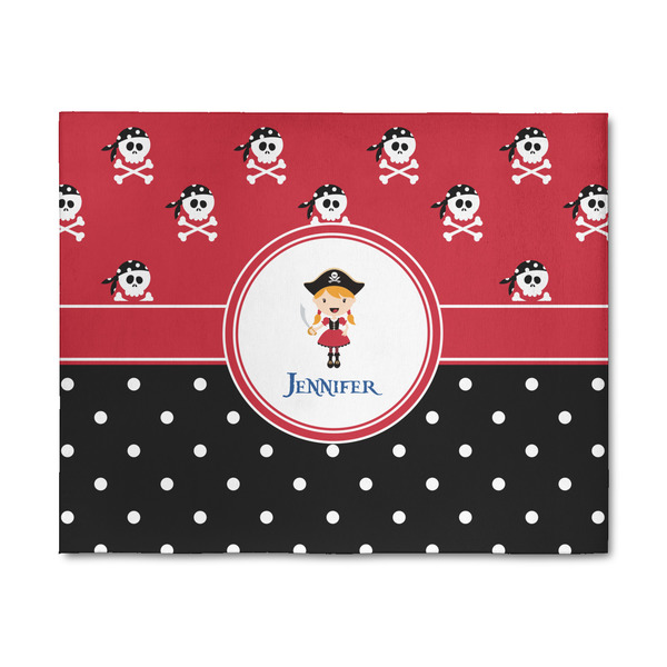 Custom Girl's Pirate & Dots 8' x 10' Indoor Area Rug (Personalized)