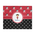 Girl's Pirate & Dots 8' x 10' Patio Rug (Personalized)