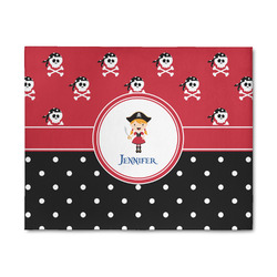 Girl's Pirate & Dots 8' x 10' Patio Rug (Personalized)